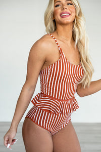 Living Free Beauty Women's Fashion - Women's Clothing Sienna/Stripe Reversible Peplum Ultra High Bottoms | LFB