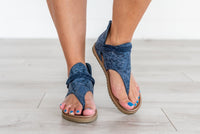 Living Free Beauty Women's Fashion - Women's Shoes - Women's Sandals Sariah Leopard Print Sandals -Blue