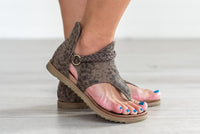 Living Free Beauty Women's Fashion - Women's Shoes - Women's Sandals Sariah Leopard Print Sandals- Taupe | LFB