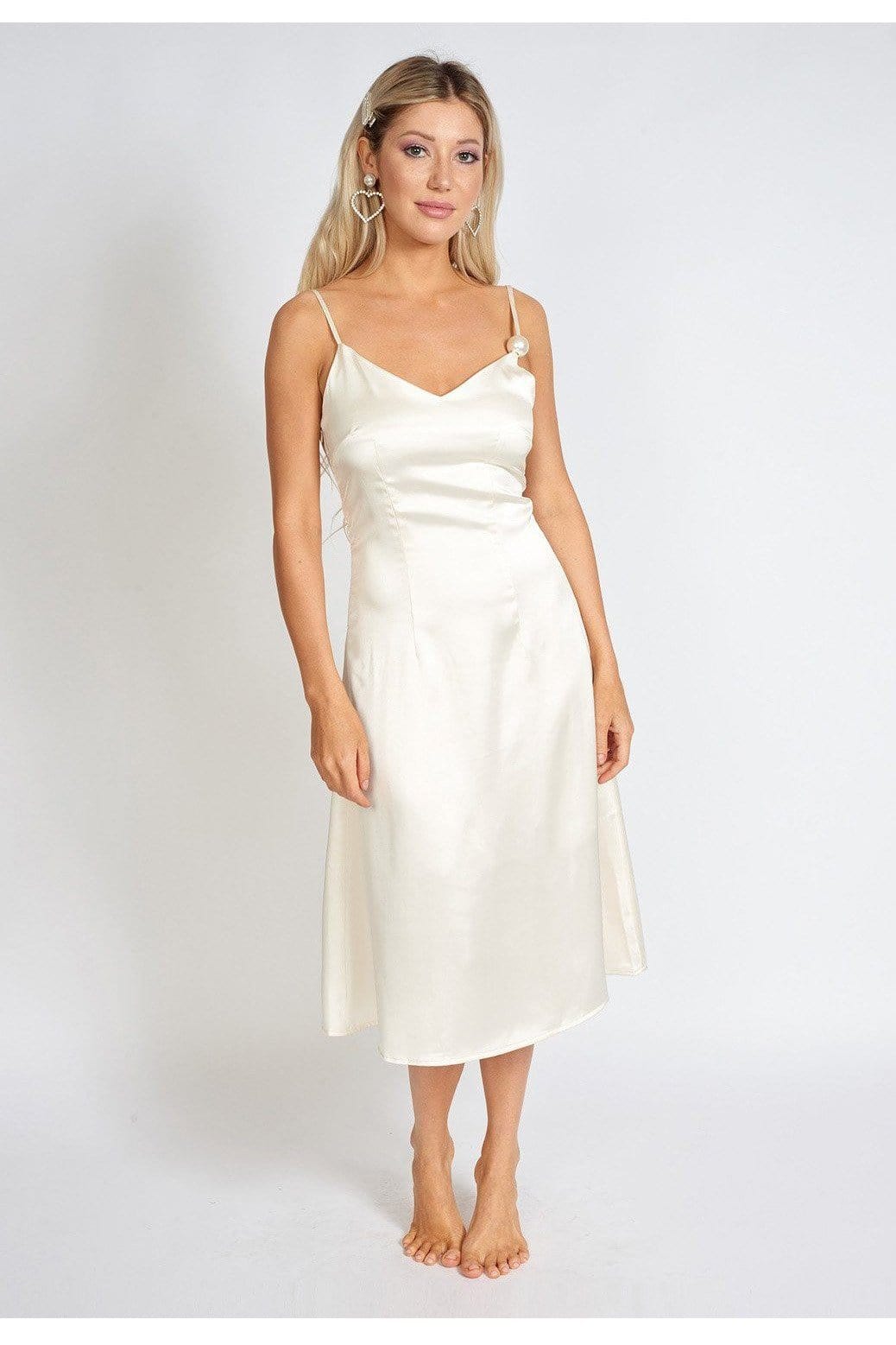 M.USE Apparel & Accessories > Clothing > Dresses M.USE Leonie One Pearl Satin Slip Dress