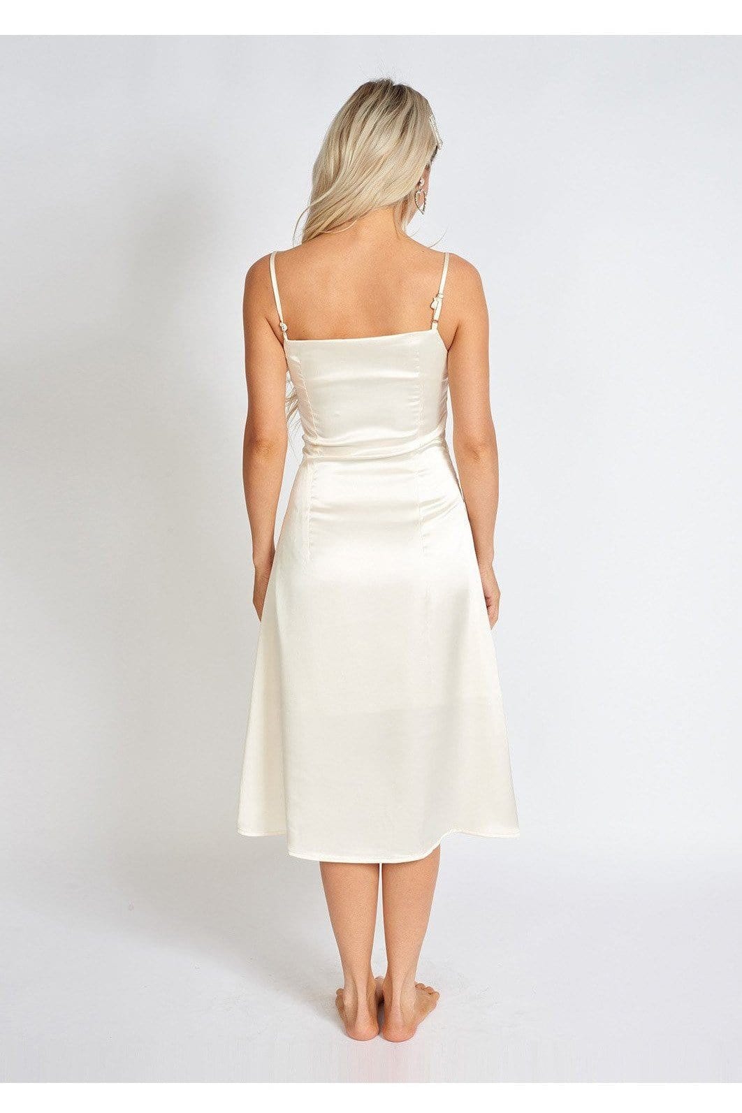 M.USE Apparel & Accessories > Clothing > Dresses M.USE Leonie One Pearl Satin Slip Dress