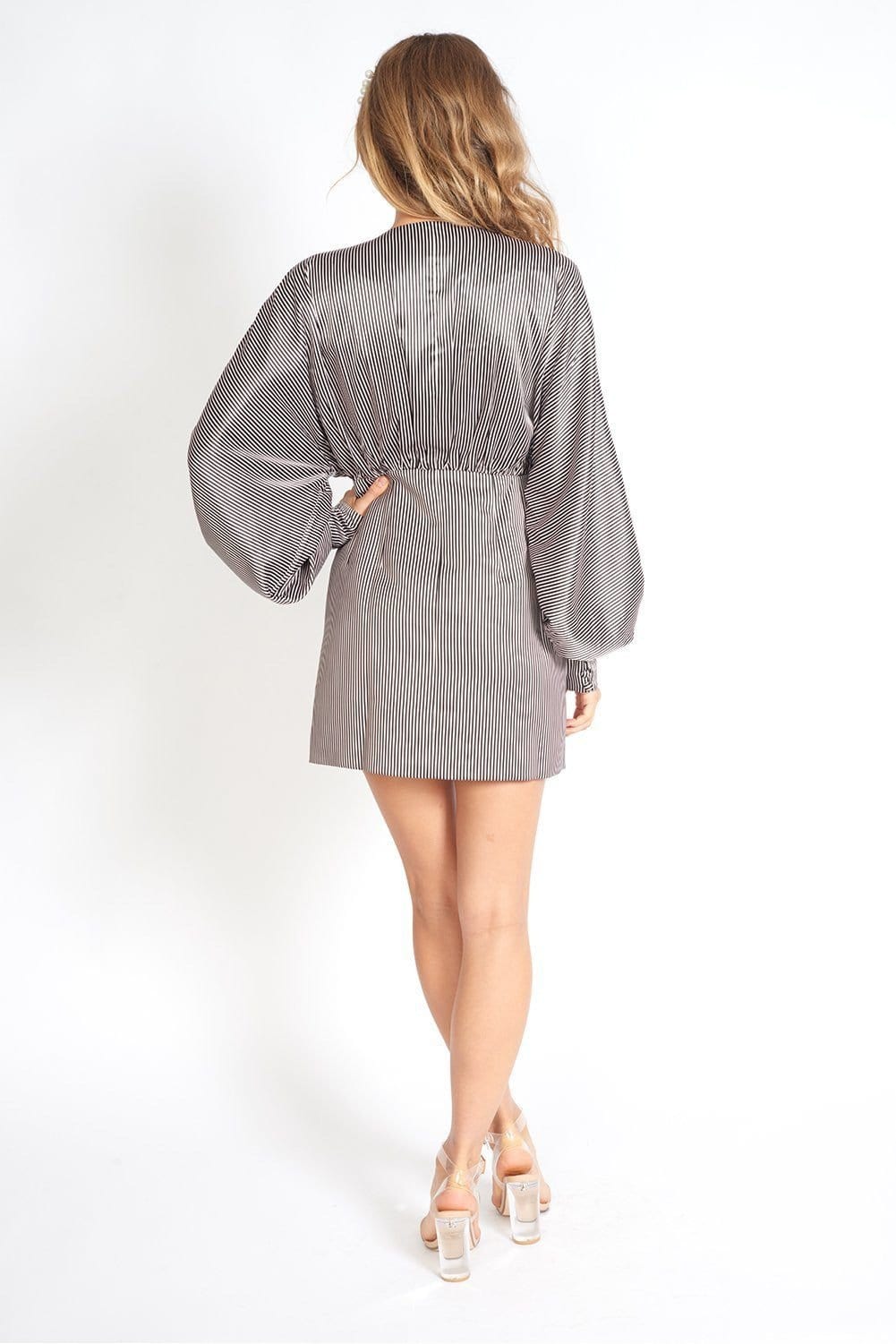 M.USE Apparel & Accessories > Clothing > Dresses M.USE Stripe to Wine Tasting Blazer Dress