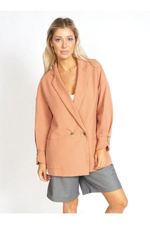 M.USE Apparel & Accessories > Clothing > Outerwear > Coats & Jackets XS / Coral Pink M.USE Lisa Business Casual Oversized Blazer