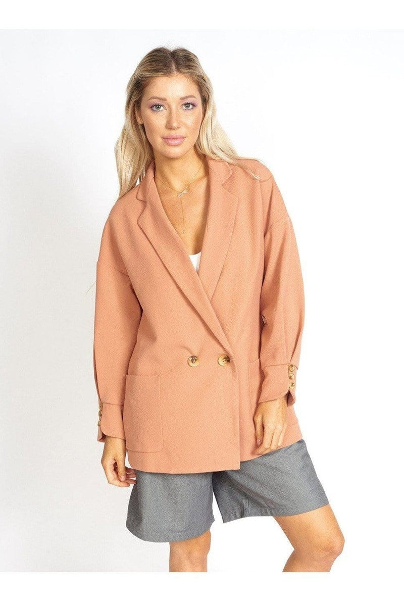 M.USE Apparel & Accessories > Clothing > Outerwear > Coats & Jackets XS / Coral Pink M.USE Lisa Business Casual Oversized Blazer