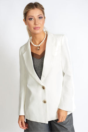 M.USE Apparel & Accessories > Clothing > Outerwear > Coats & Jackets XS / White M.USE Boss Babe Oversized Blazer