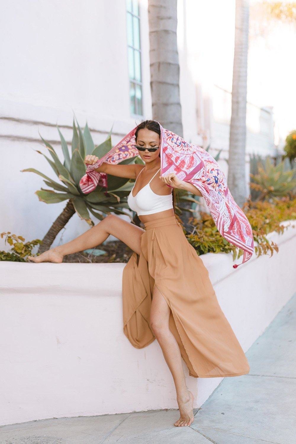 M.USE Apparel & Accessories > Clothing > Pants M.USE Alessandra Wide Leg Slit Pants