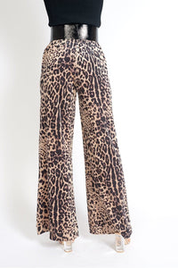 M.USE Apparel & Accessories > Clothing > Pants M.USE Bianca Velvet Pants in Leopard Print