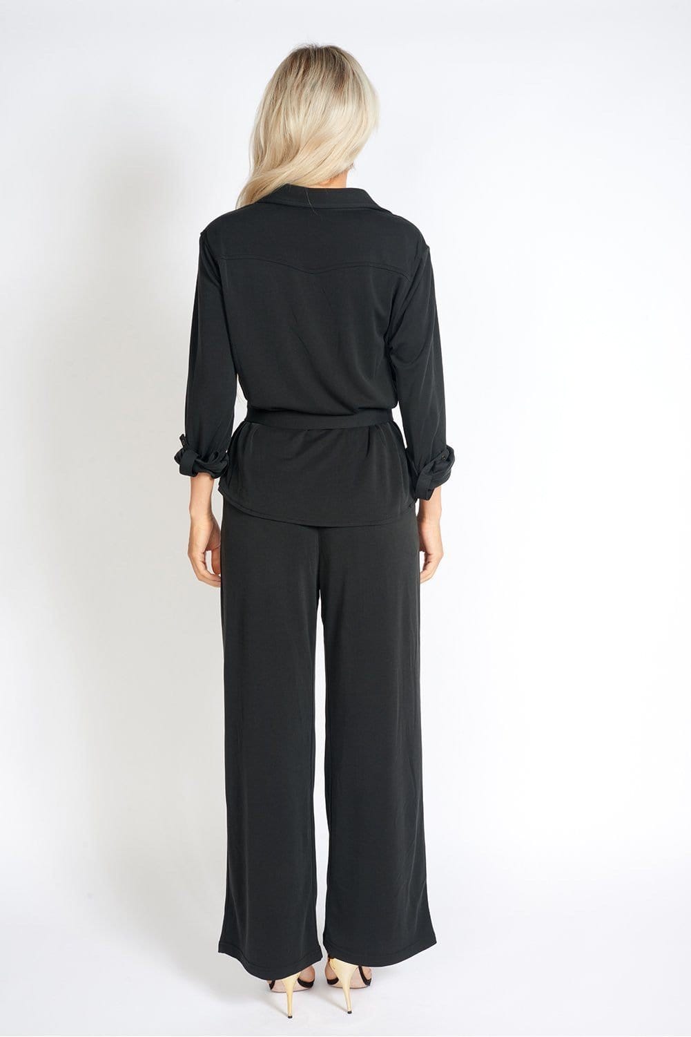 M.USE Apparel & Accessories > Clothing > Pants M.USE Office Day Easy Black Wide Leg Pants