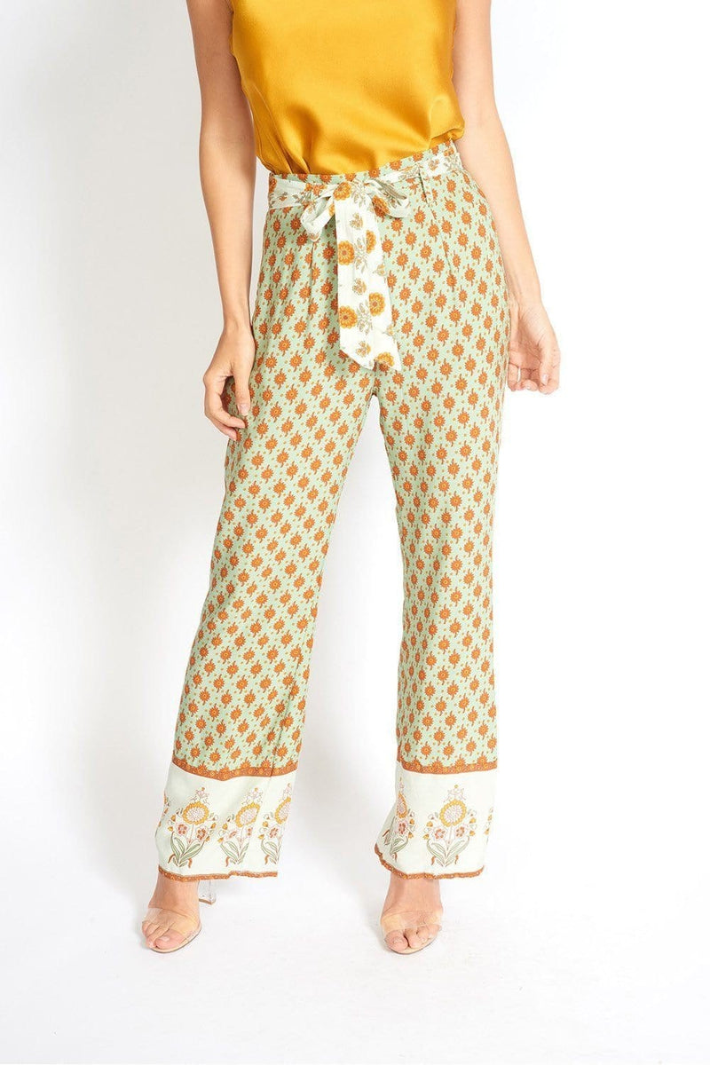 M.USE Apparel & Accessories > Clothing > Pants M.USE Valeria Floral Bohemian High Waist Cotton Pants