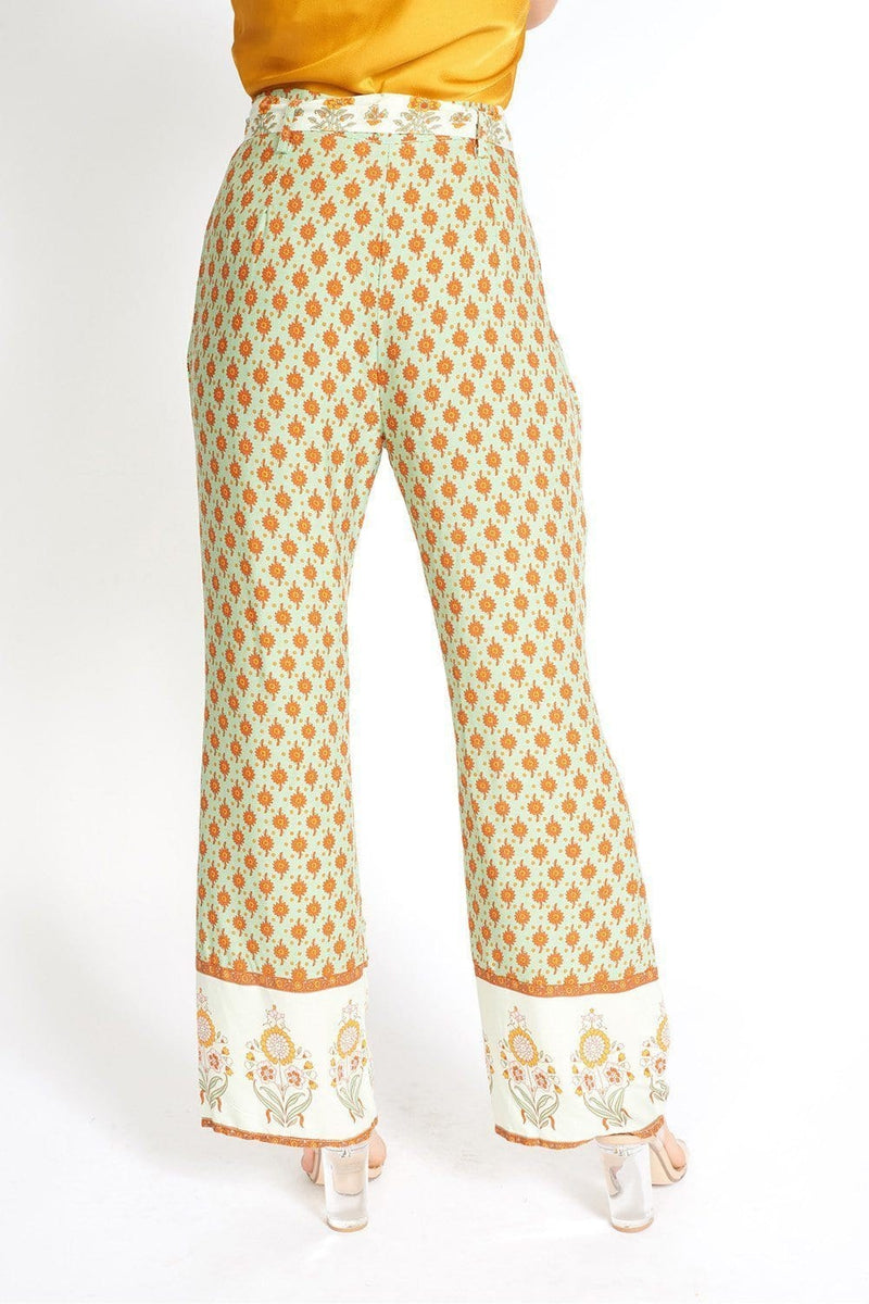 M.USE Apparel & Accessories > Clothing > Pants M.USE Valeria Floral Bohemian High Waist Cotton Pants