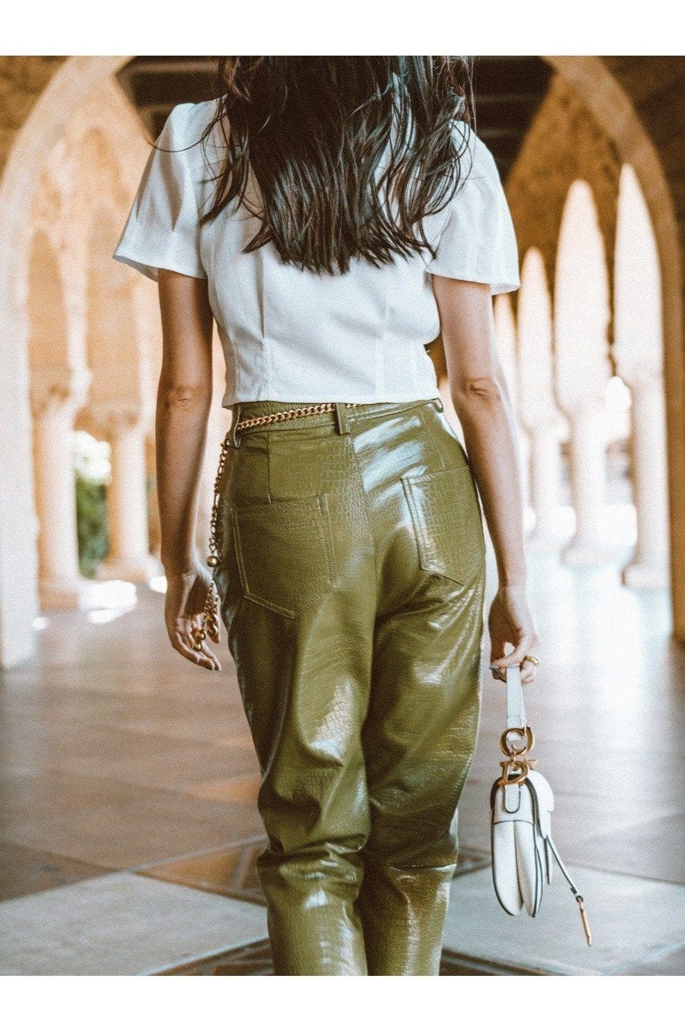 M.USE Apparel & Accessories > Clothing > Pants M.USE You Croc My World Vinyl Pants