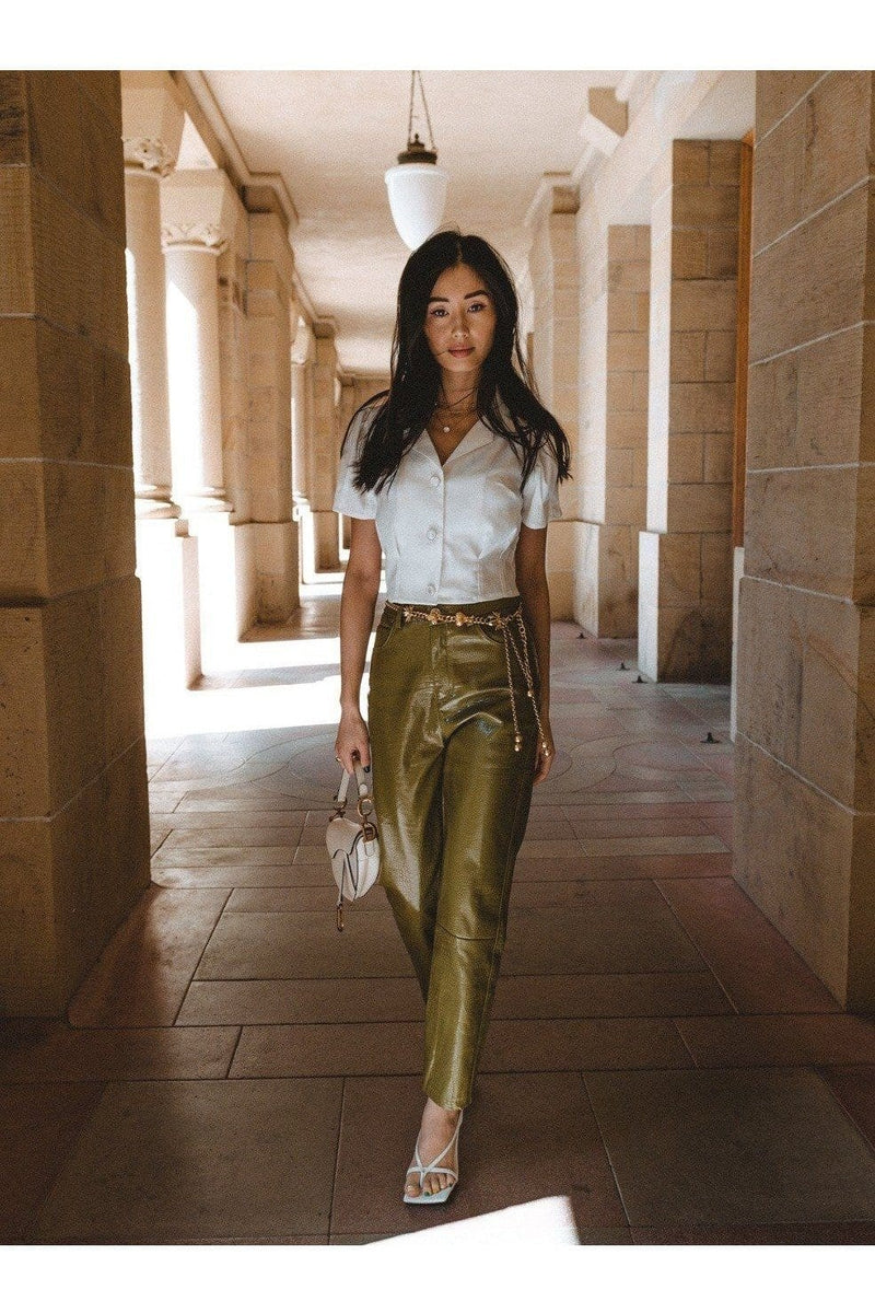 M.USE Apparel & Accessories > Clothing > Pants M.USE You Croc My World Vinyl Pants