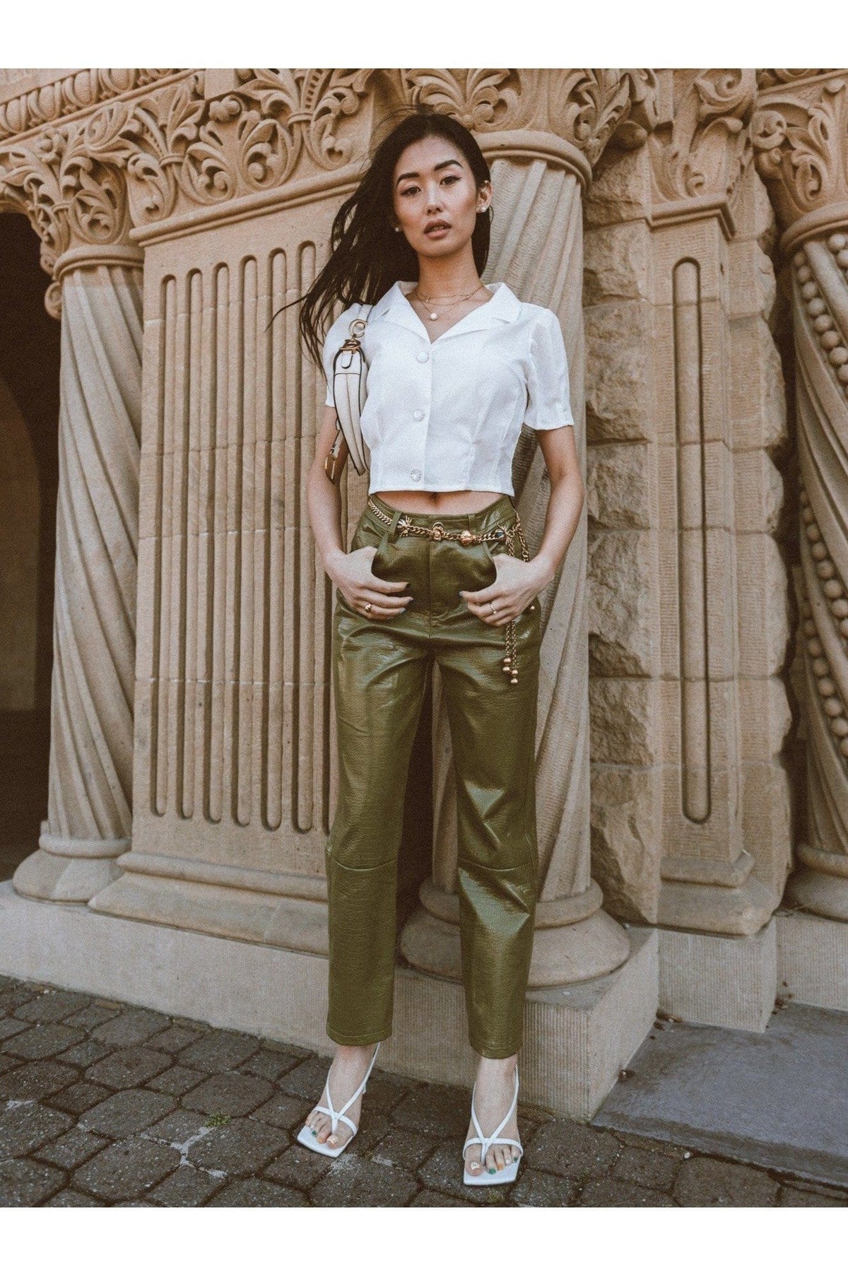 M.USE Apparel & Accessories > Clothing > Pants M.USE You Croc My World Vinyl Pants
