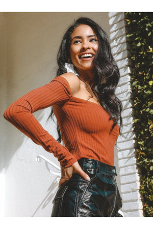 M.USE Apparel & Accessories > Clothing > Shirts & Tops S / Burnt Orange M.USE Cairo Long Sleeve Sweater