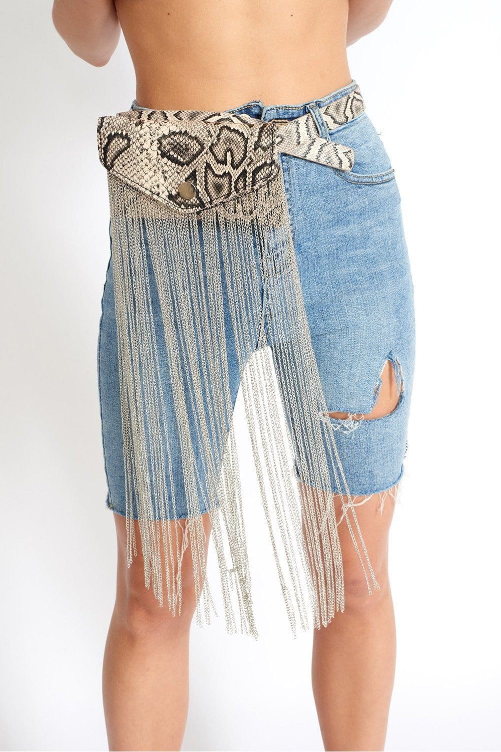 M.USE Apparel & Accessories > Clothing > Shorts M.USE Denim High Waisted Bermuda Shorts