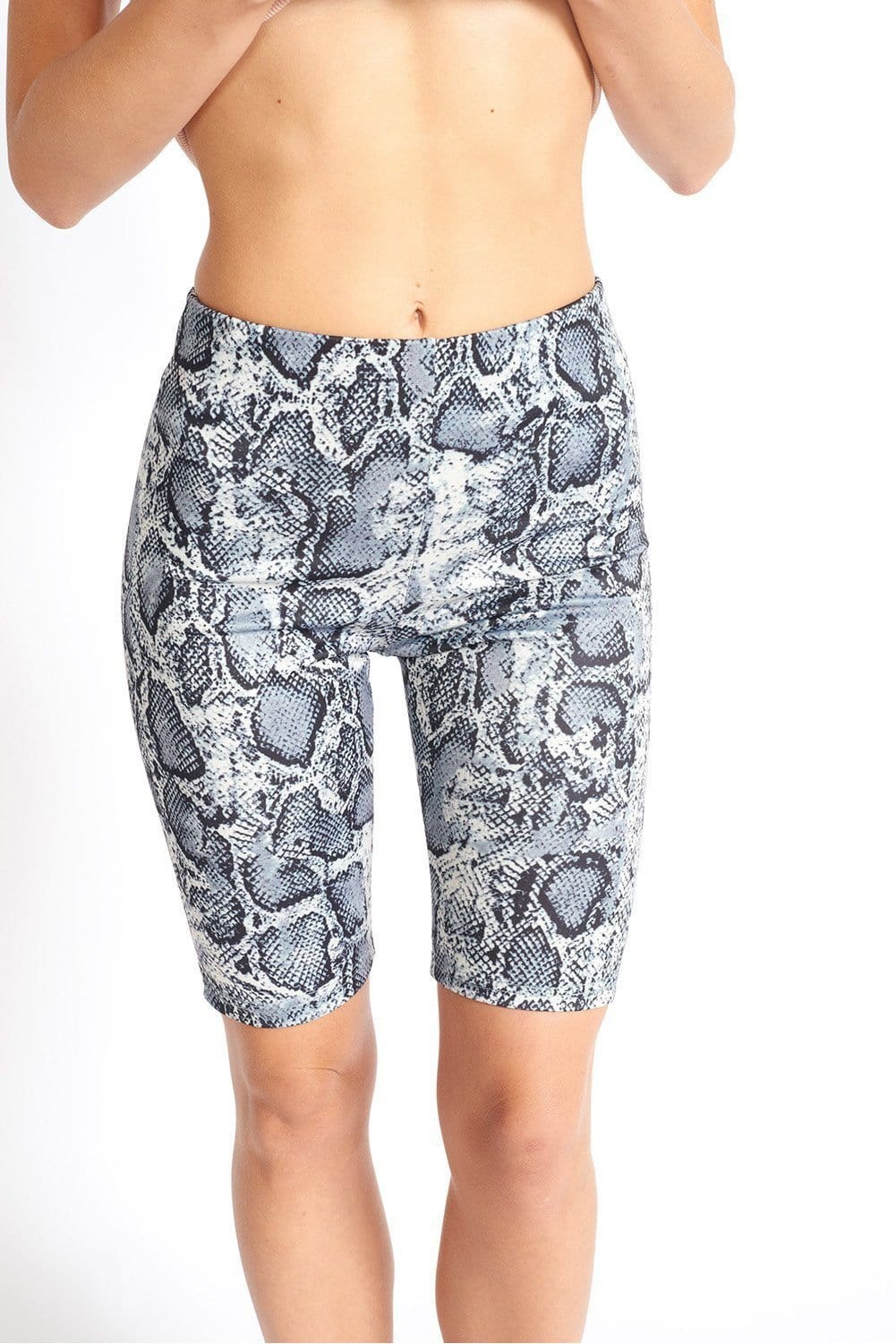 M.USE Apparel & Accessories > Clothing > Shorts M.USE Snake Print Biker Shorts
