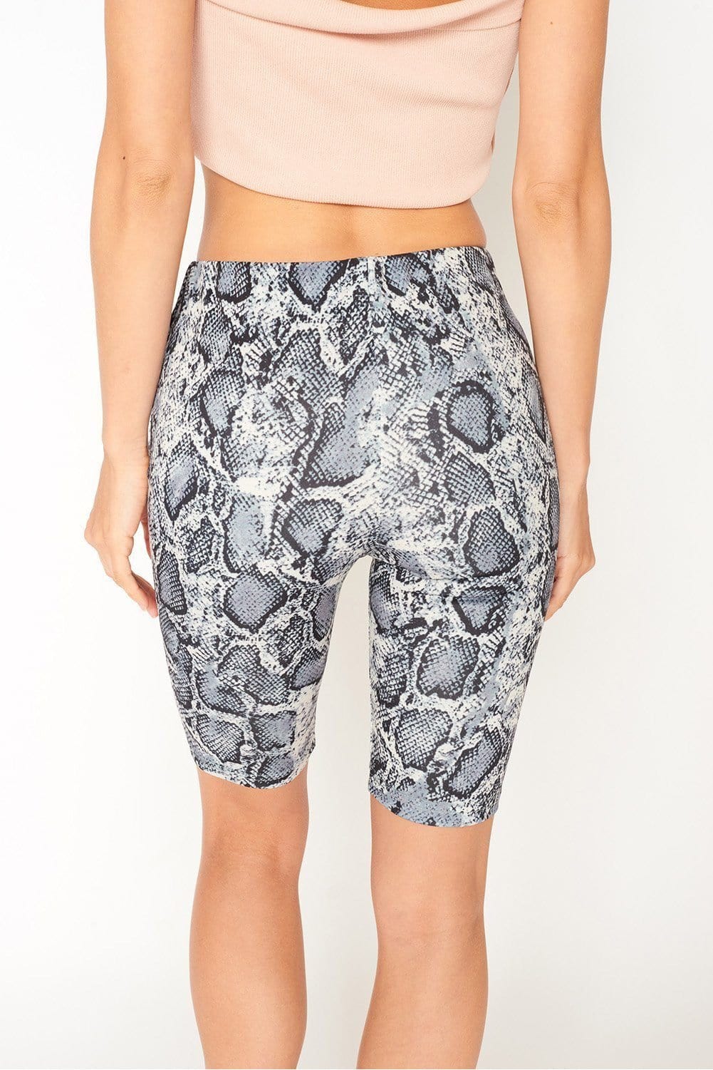 M.USE Apparel & Accessories > Clothing > Shorts M.USE Snake Print Biker Shorts