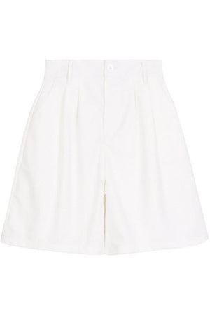 M.USE Apparel & Accessories > Clothing > Shorts S / White M.USE Loose Cut Cloth Bermuda Shorts