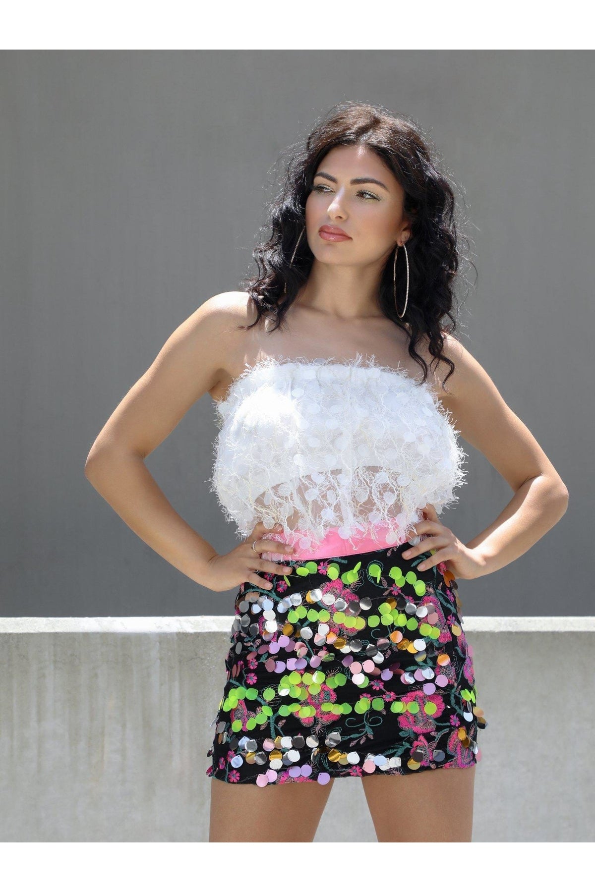 M.USE Apparel & Accessories > Clothing > Skirts M.USE Spotlight Queen Sequin Skirt