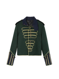 M.USE Jacket M.USE  Majorette Emerald Green Military Style Wool Jacket