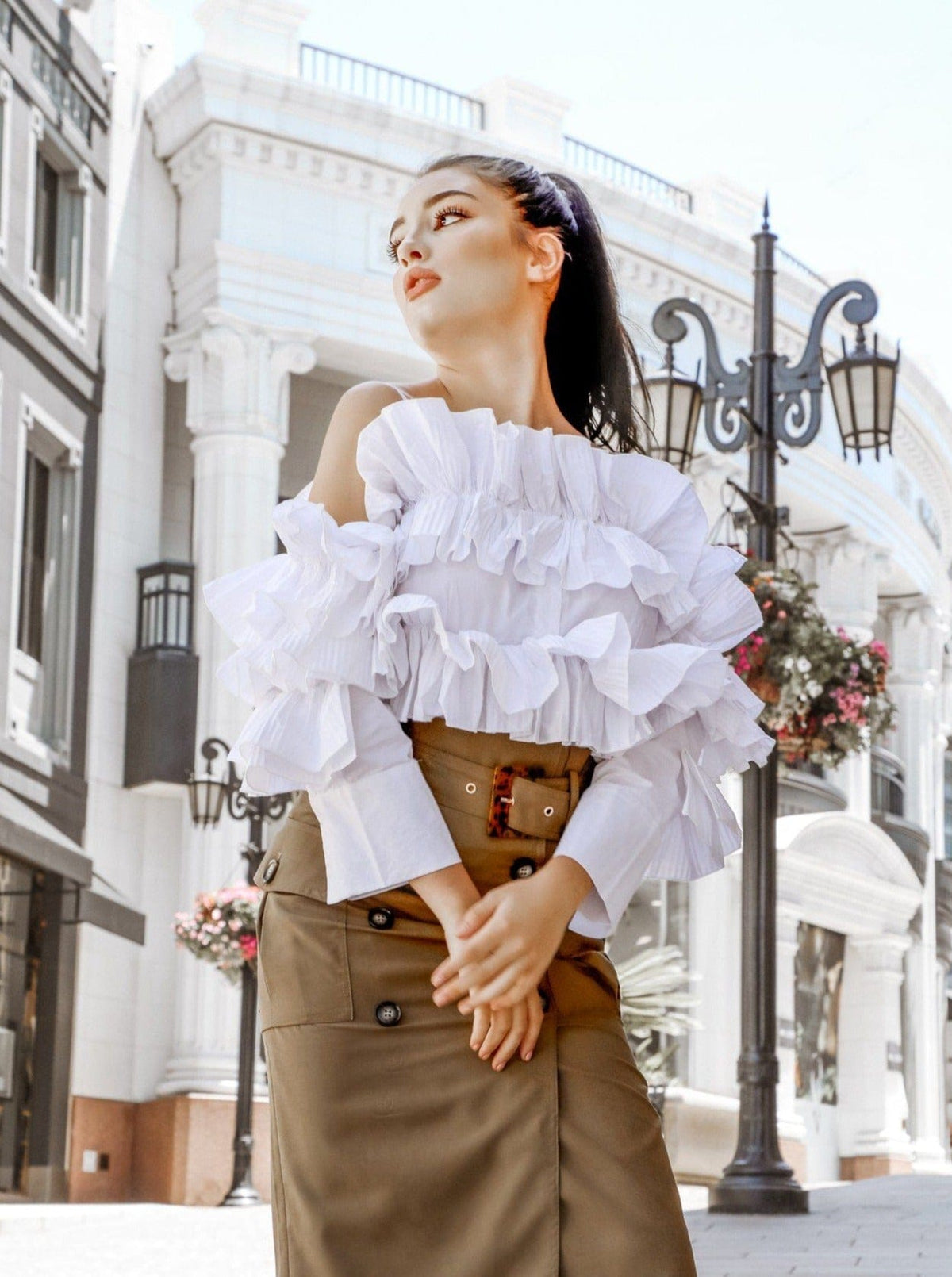 M.USE Women's Blouse M.USE After Hours Ruffle Shirt