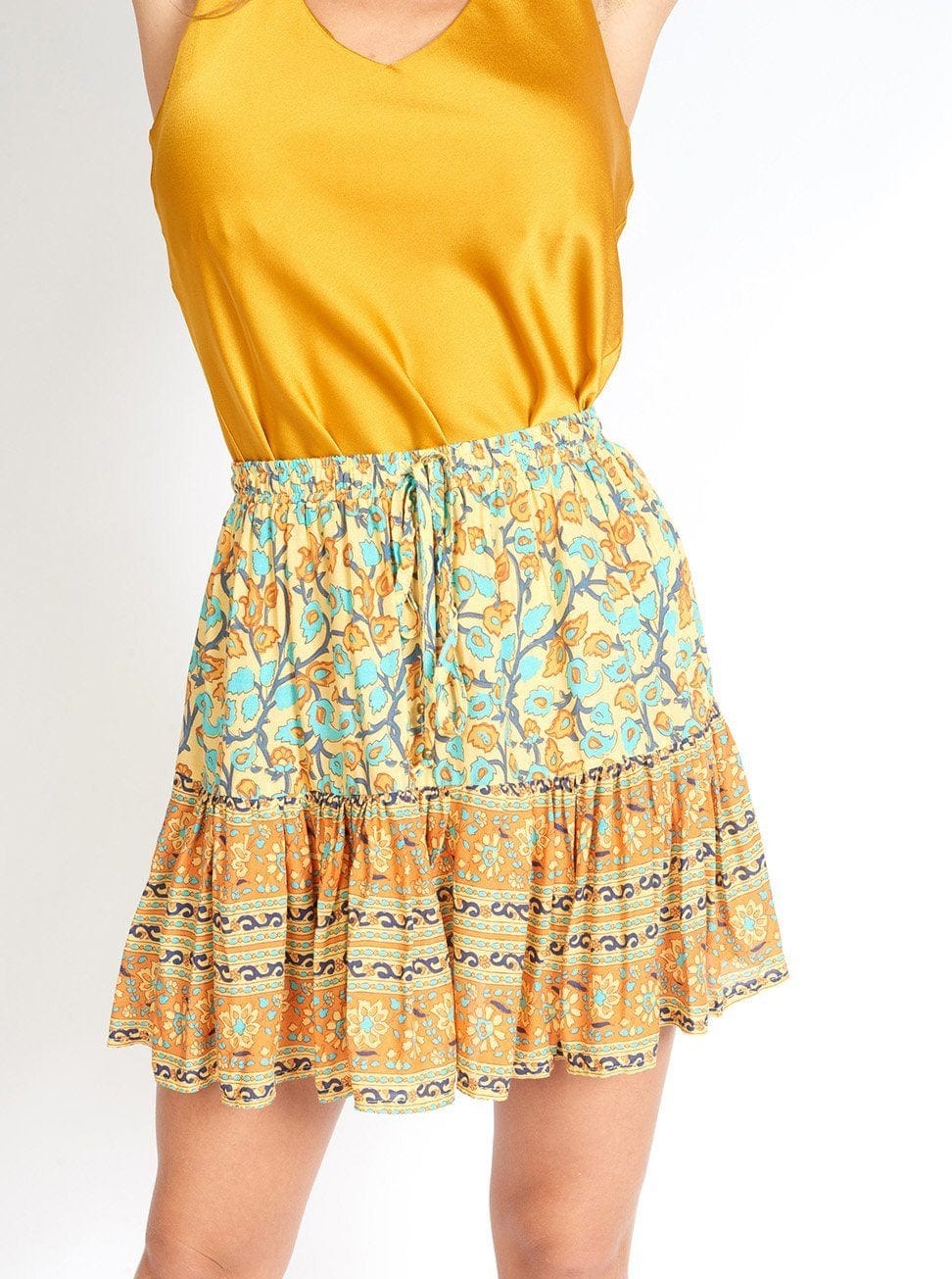 M.USE Women's Skirt M.USE Mia Bohemian Floral Print Mini Skirt