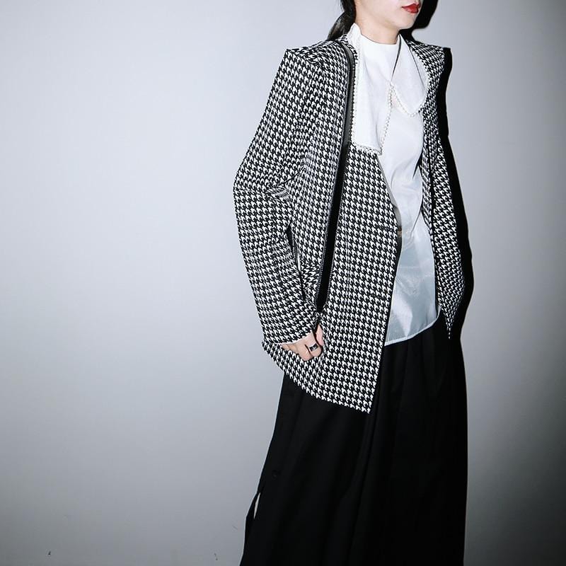marigoldshadows Women's Blazer Mikazuki Houndstooth Blazer