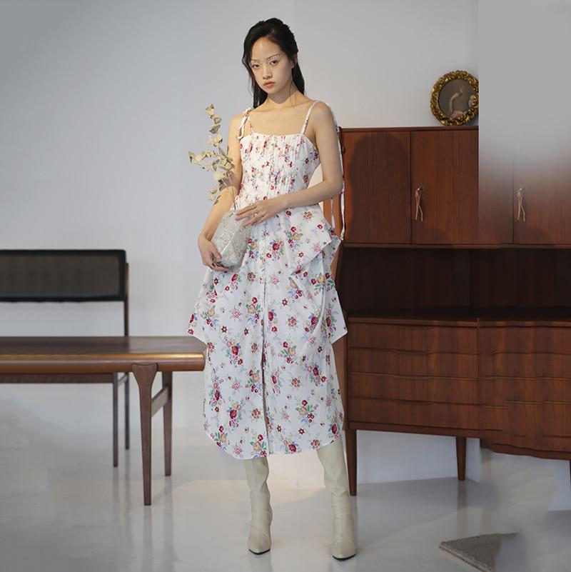 marigoldshadows Women's Dress S / White Taiyo Loose Ruffle Sleeveless Dress
