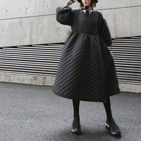 Marigoldshadows Women's Fashion - Women's Clothing - Jackets & Coats - Wool & Blends Sayaka Quilted Lantern Sleeve Coat | Marigoldshadows