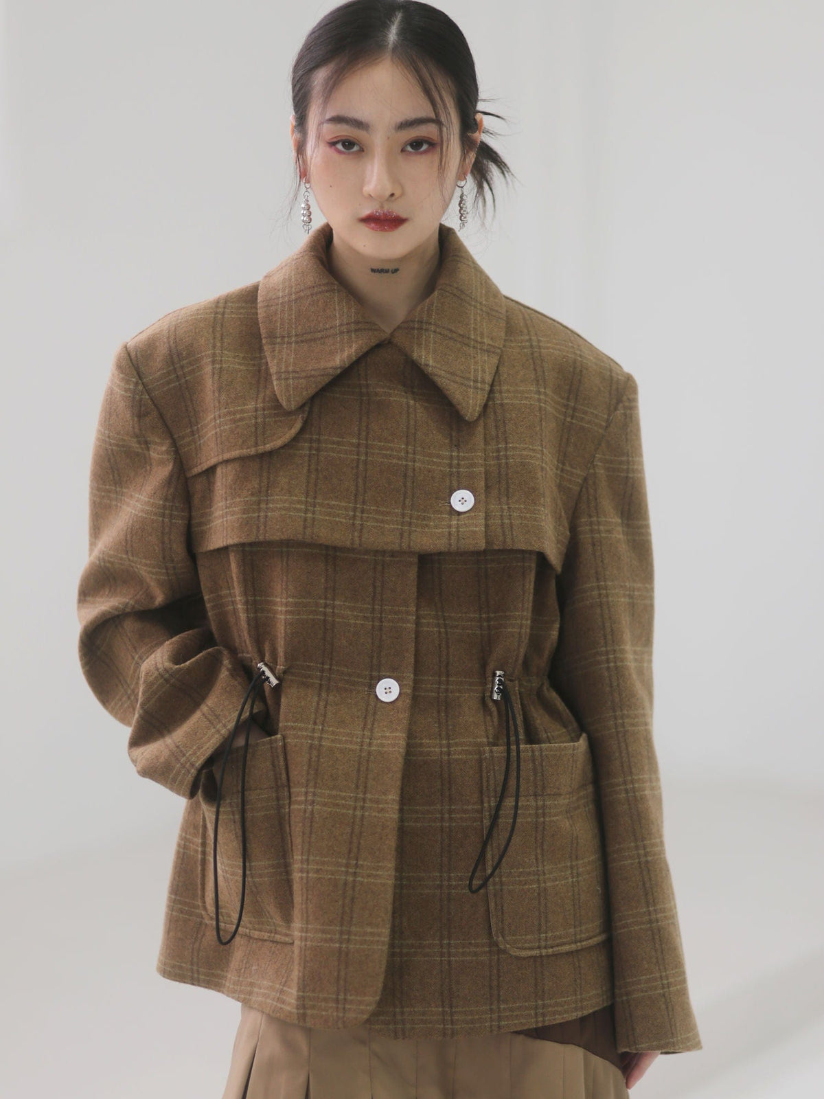 marigoldshadows Women's Outerwear S / Khaki Brayer Drawstring Jacket