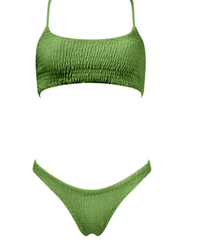 marigoldshadows Women's Swimwear Tamper Ruffle Bikini - Olive