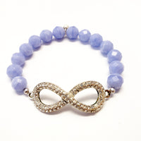 MINU Jewels Bracelet Blue Agate Silver INFINITY BRACELETS - Colors Available