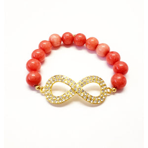 MINU Jewels Bracelet Coral Gold INFINITY BRACELETS - Colors Available