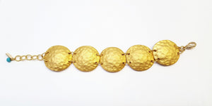 MINU Jewels Bracelet Egyptian 22Kt Gold-Plated Brass Disc Bracelet | MINU