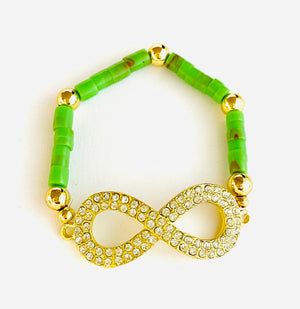 MINU Jewels Bracelet Green Gold INFINITY BRACELETS - Colors Available