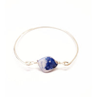 MINU Jewels Bracelet Silver Women's Blue Pearl Bangle | MINU