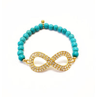 MINU Jewels Bracelet Turquoise Gold INFINITY BRACELETS - Colors Available