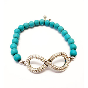 MINU Jewels Bracelet Turquoise Silver INFINITY BRACELETS - Colors Available