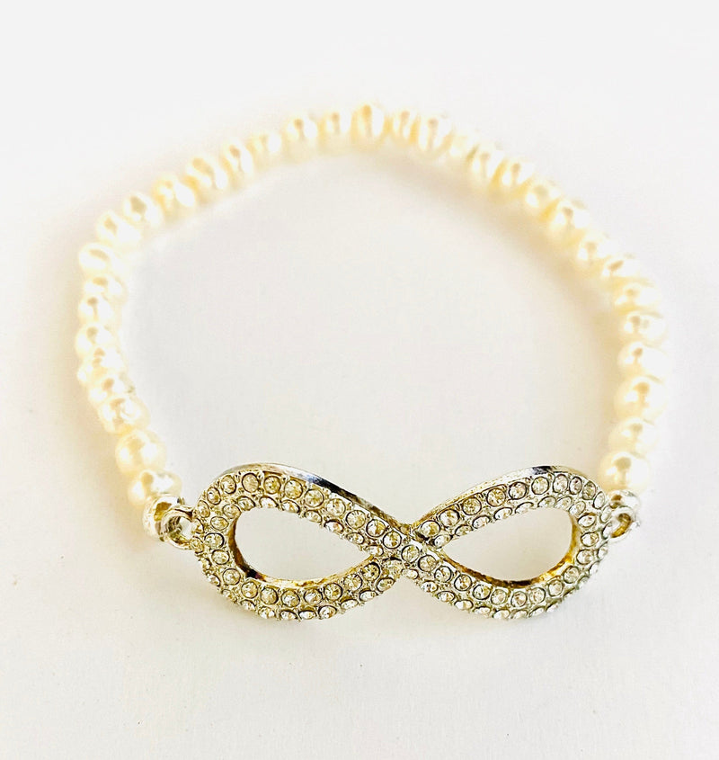 MINU Jewels Bracelet White Silver INFINITY BRACELETS - Colors Available