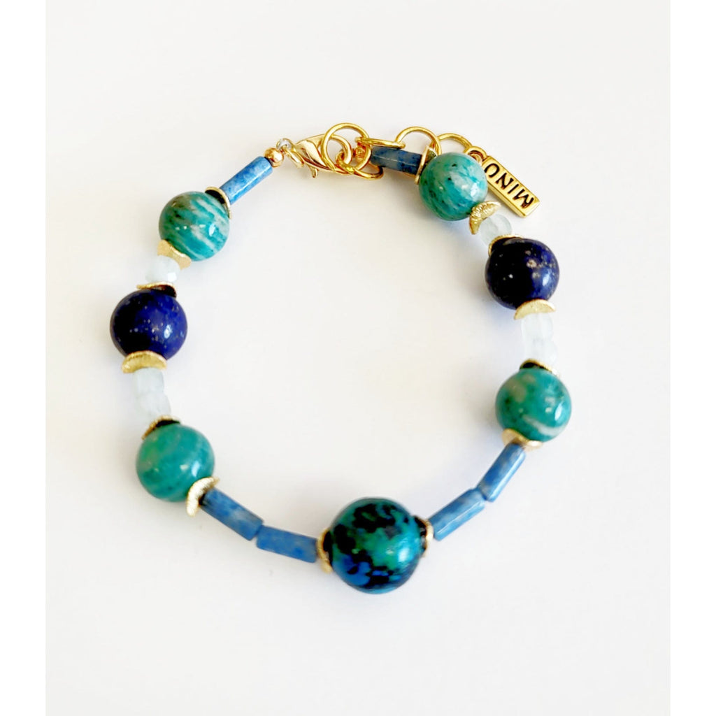 MINU Jewels Bracelet Women's Monica Blue Lapis, Amazonite, & Aquamarine Bracelet | MINU