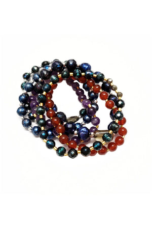 MINU Jewels Bracelets MINU Jewels Accent Bracelets in Pearl and Gemstone with a Touch of Gold or Silver plated Sparkles