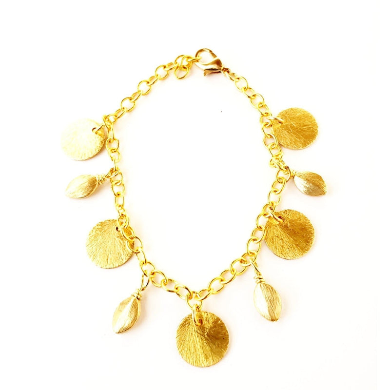 MINU Jewels Bracelets MINU Jewels Adera Bracelet with Charm and Gold Plated Chain