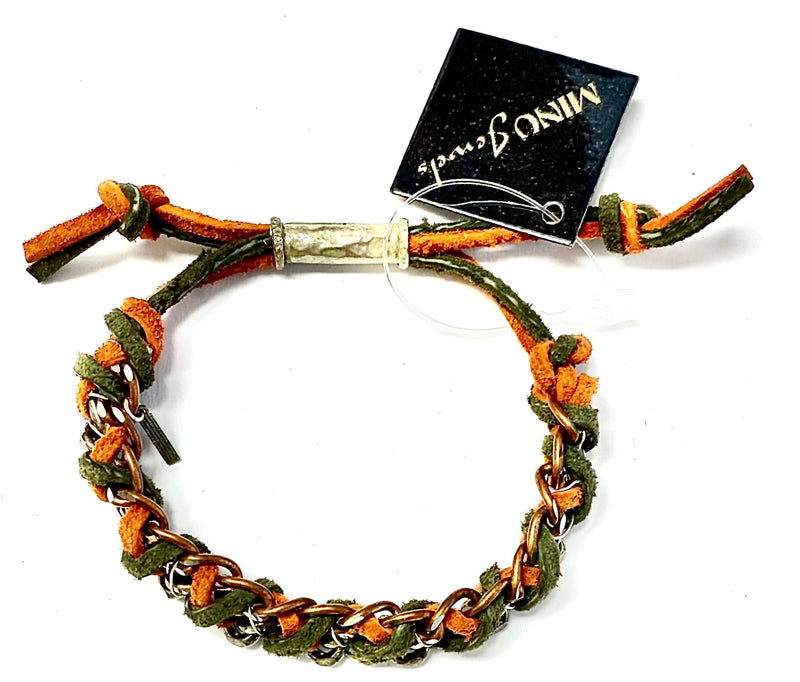 MINU Jewels Bracelets orange chain Women's Curb Chain & Suede Bracelet in Yellow or Orange  | MINU