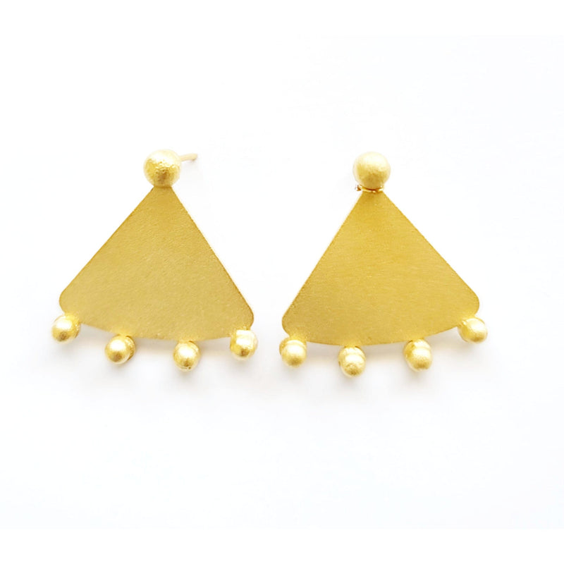 MINU Jewels Earrings 1" Long Anu 18KT Gold Plated Triange Earrings | MINU