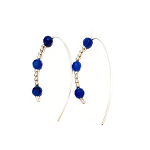 MINU Jewels Earrings Blue Agate 2 Women's Blue Agate Slider Hoops - Style Options | MINU