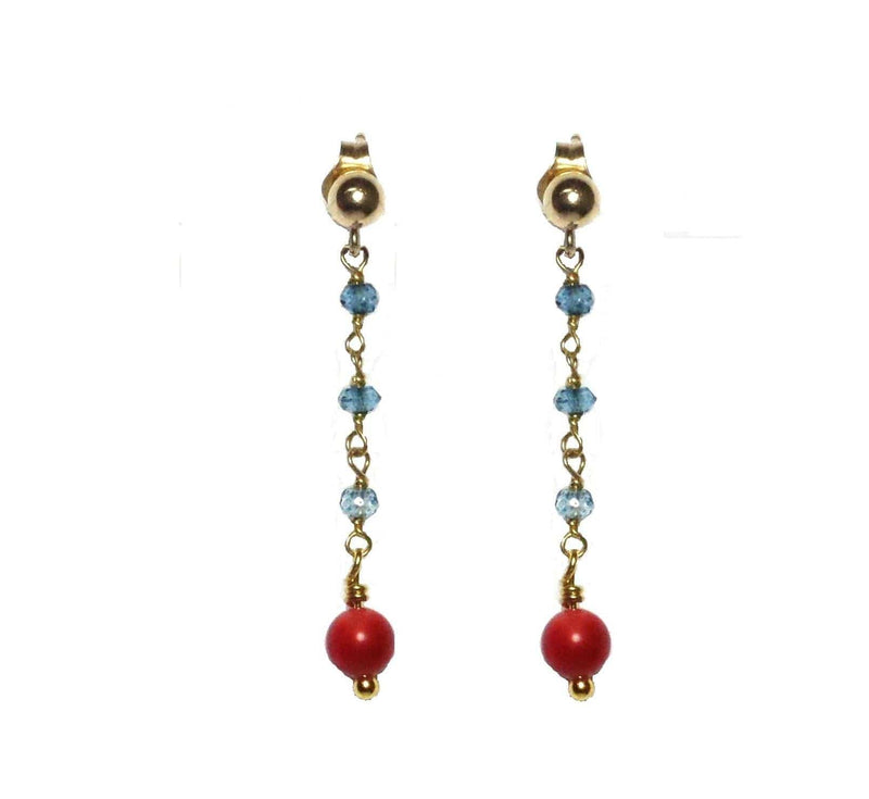 MINU Jewels Earrings Blue Quartz CADENA EARRING -  Colors Available