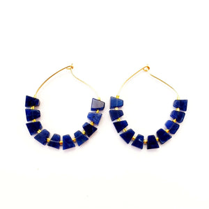 MINU Jewels Earrings Blue Sarcha Hoops