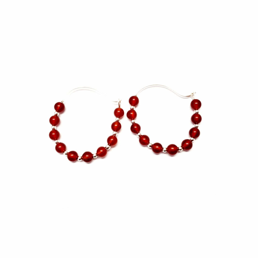 MINU Jewels Earrings Carnelian Hoops