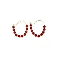 MINU Jewels Earrings Carnelian Hoops