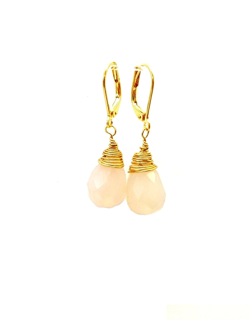 MINU Jewels Earrings Gold Chalcedony Drops